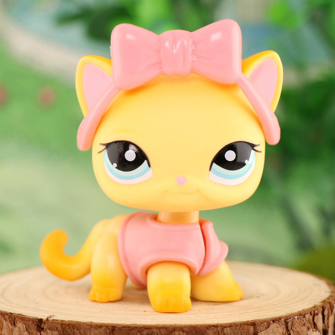 Cute Mini Pet Shop Shorthair Cat Bobble Head Toys for Kids | Safe & Fun Collectible Figurines Cake Topper Animals Figures Birthday Party Decorations