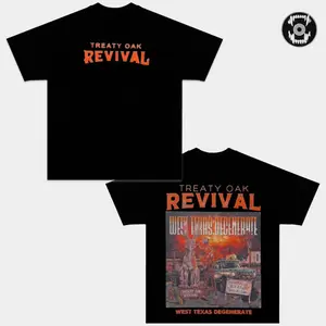 Treaty Oak Revival West Texas Degenerate Tour 2026 Shirt, Country Rock Band Graphic Tee, Southern Americana Music Shirt, Vintage Western Aesthetic T-Shirt, Concert Tour Outfit for Men Women