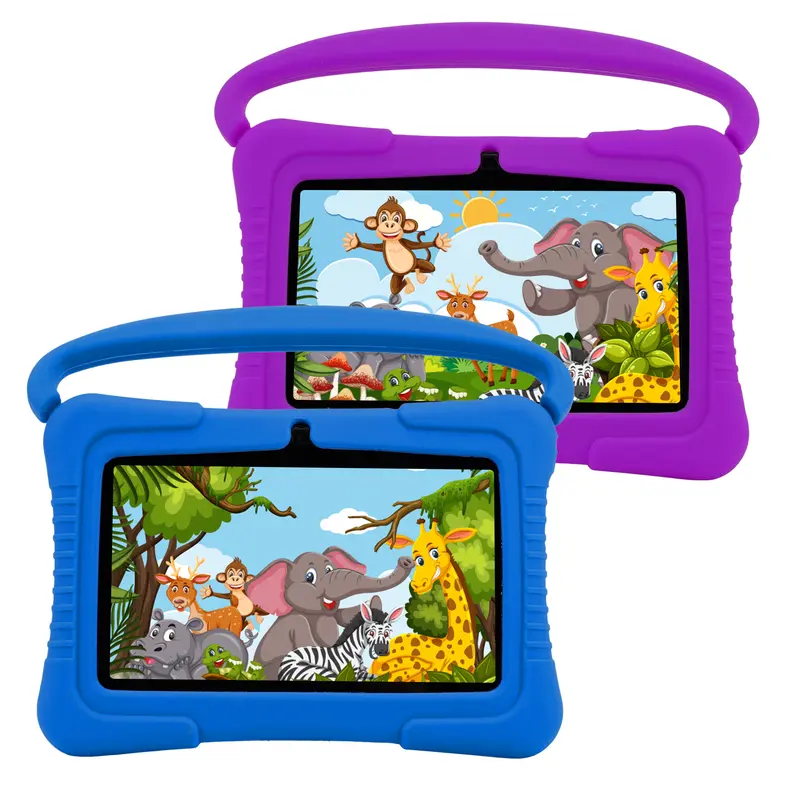 [TikTokShopFallDealsForYou]Veidoo 7-in LCD Screen Toddler Tablet,32GB Quad-Core Android Interactive Rechargeable Learning Tablet,Pre-Installed Educational Apps,Animal Themes,Kids Toys Ideal Gift for Boys & Girls