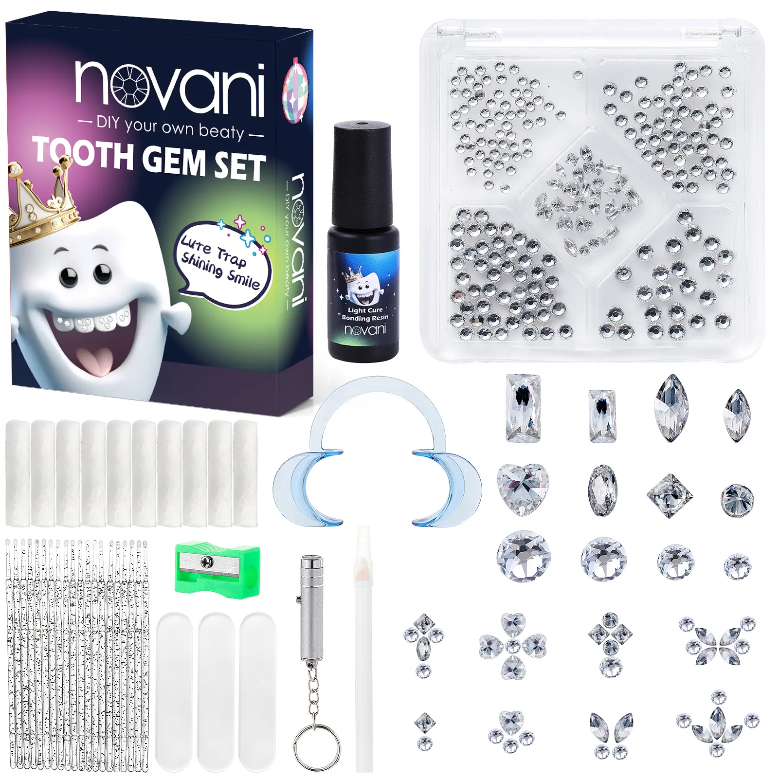 Crystal Decoration Set - Mixed Sparkling Rhinestones for Creative DIY Looks