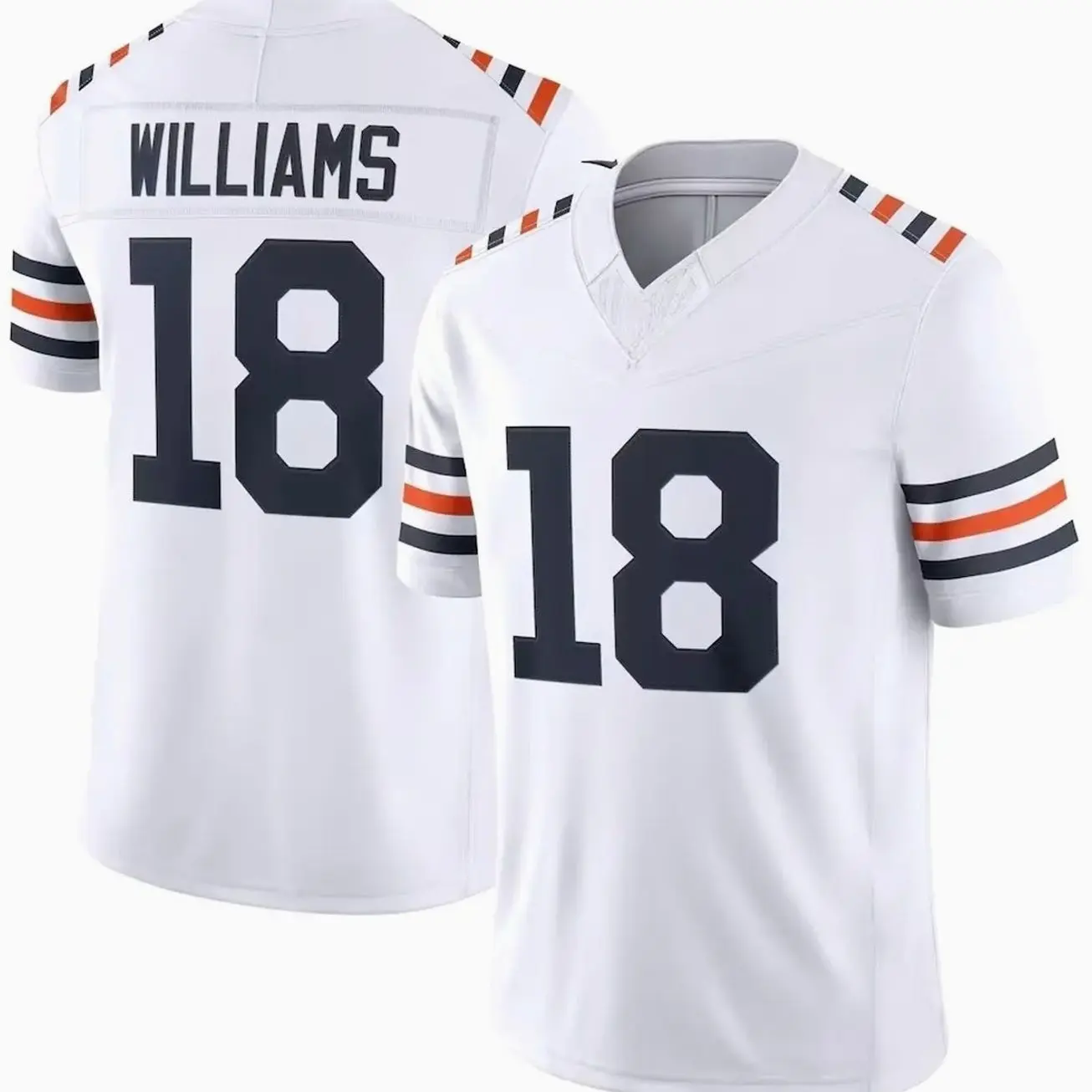 Unisex Football inspired by Chicago Williams 18 Alternate Player Game Jersey - White