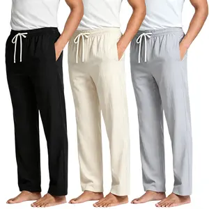 Men’s casual long pants, blend: Lyocell 47.5%, viscose 41.4%, nylon 9.7%, linen 1.4%; soft, breathable stretch fabric; wrinkle-resistant trousers for everyday wear