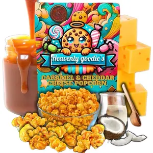 Heavenly Goodies Caramel Cheddar Cheese Popcorn – Premium Quality, Made with Real Ingredients, cook in coconut oil, Sweet & Savory Snack