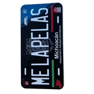 Melo Pelas Michoacan Licensed Plate - Authentic Mexican License Plate with National Colors and Design