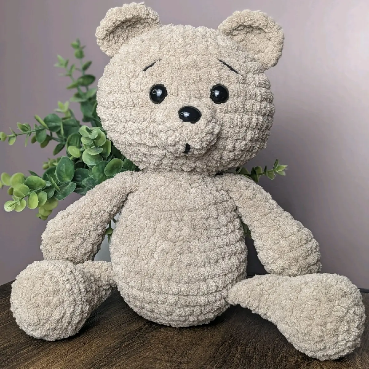 Handmade Teddy Bear Plushie - Crochet Plushie - Amigurumi - Stuffed Animal