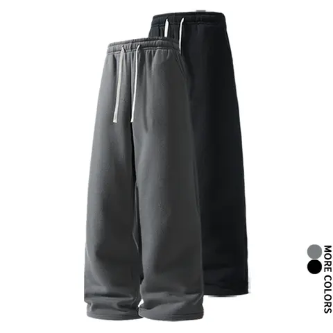 Men’s All-Season Baggy Sweatpants - Stretchy Fabric, Drawstring Waist, Pockets, Comfy Pants, Men’s Clothing