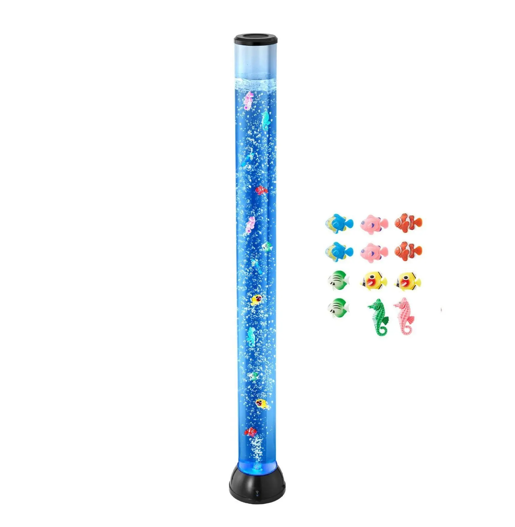 Sensory Bubble Tube Lamp 4ft, Fish Aquarium Lamp with Remote, 16 Colors, Calming Light for Autism ADHD Anxiety Relief, Bedroom Decor 48 inch