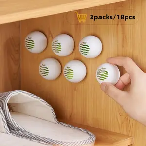 18pcs/3packs Shoe Deodorizer Balls, Shoe Deodorant, Odor Eliminator for Shoes, Luggage, Gym Bags, Closet, Ideal for Athletes & Travelers