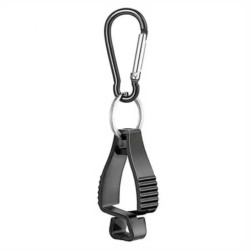 Durable Glove Clip Holder with Key Ring - Secure Textured Grip, Anti-Loss Metal & Plastic Glove Grabber for Professional Work & Industrial Use Keychain Holder Keychain Attachment Keychain Accessory