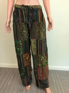 Patchwork Pants, Bohemian Summer Bright Comfy Men and Women, Hippy Pants, Hippie Clothes, Boho Cute Cargo Pants, Indie Loose Pants, Festival Pants