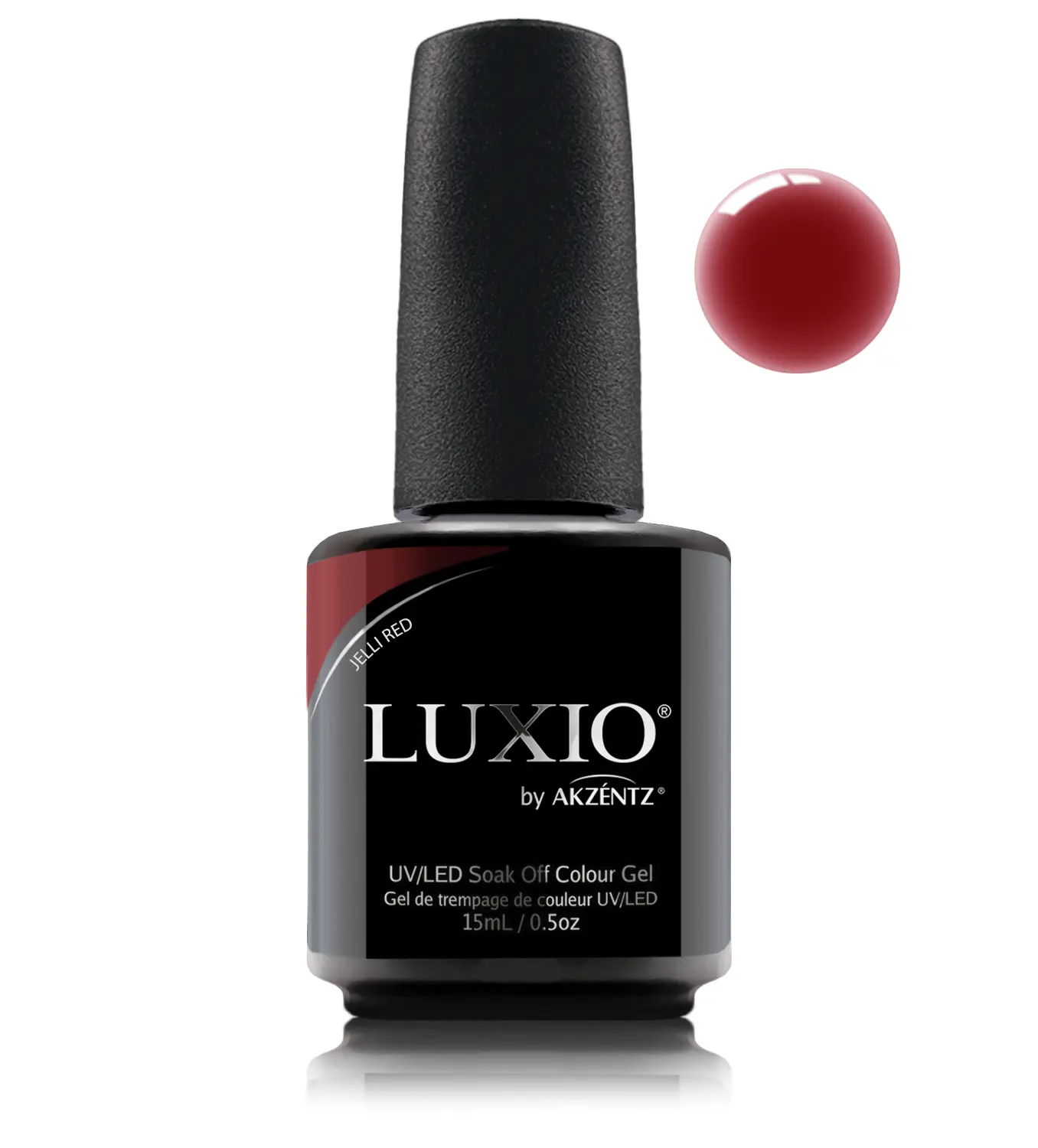 Luxio Jelli Red glass gel nail polish