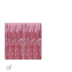 Pink streamers fringe photo backdrop