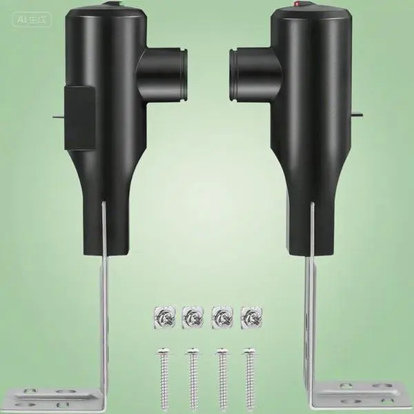 Wireless Garage Door Sensor Pair with LED Lights - Compatible with Genie/Overhead Garage Door Openers (1993+ Models), 30-ft Max Range, Easy DIY Installation, Durable Plastic Housing, 4 x 1/4"x1-1/4" Lag Screws