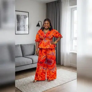 2pcs Adire blouse and trousers. Suitable for all occasions