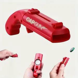Creative Bottle Opener CAPGUN Fun Design Perfect for Family Gatherings BBQs and Outdoor Events in Vibrant Colors Portable & Durable