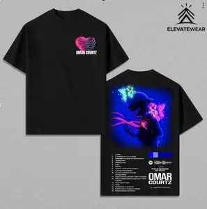 Omar OC Courtz Por Si Mañana No Estoy Inspired Graphic T Shirt, Neon Album Tracklist Graphic Tee, Dual Side Print Streetwear Oversized Unisex Cotton Shirt, Latin Music Fan Merch Gift
