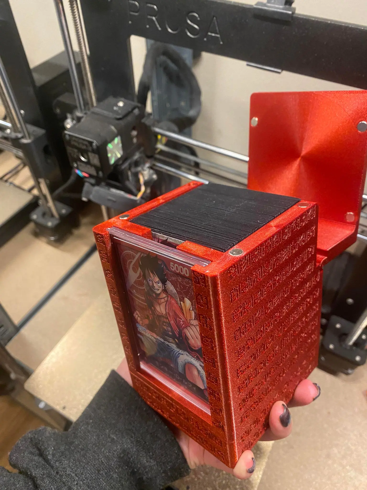 One Piece TCG Red Road Poneglyph Leader Deck Box | Dice Compartment &  Optional Dice add on | Free Mini Snap Holder | Holds Triple Sleeved Cards  one piece - TikTok Shop