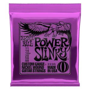 Ernie Ball Slinky Nickel-Wound Electric Guitar Strings | Power Slinky | 11-48