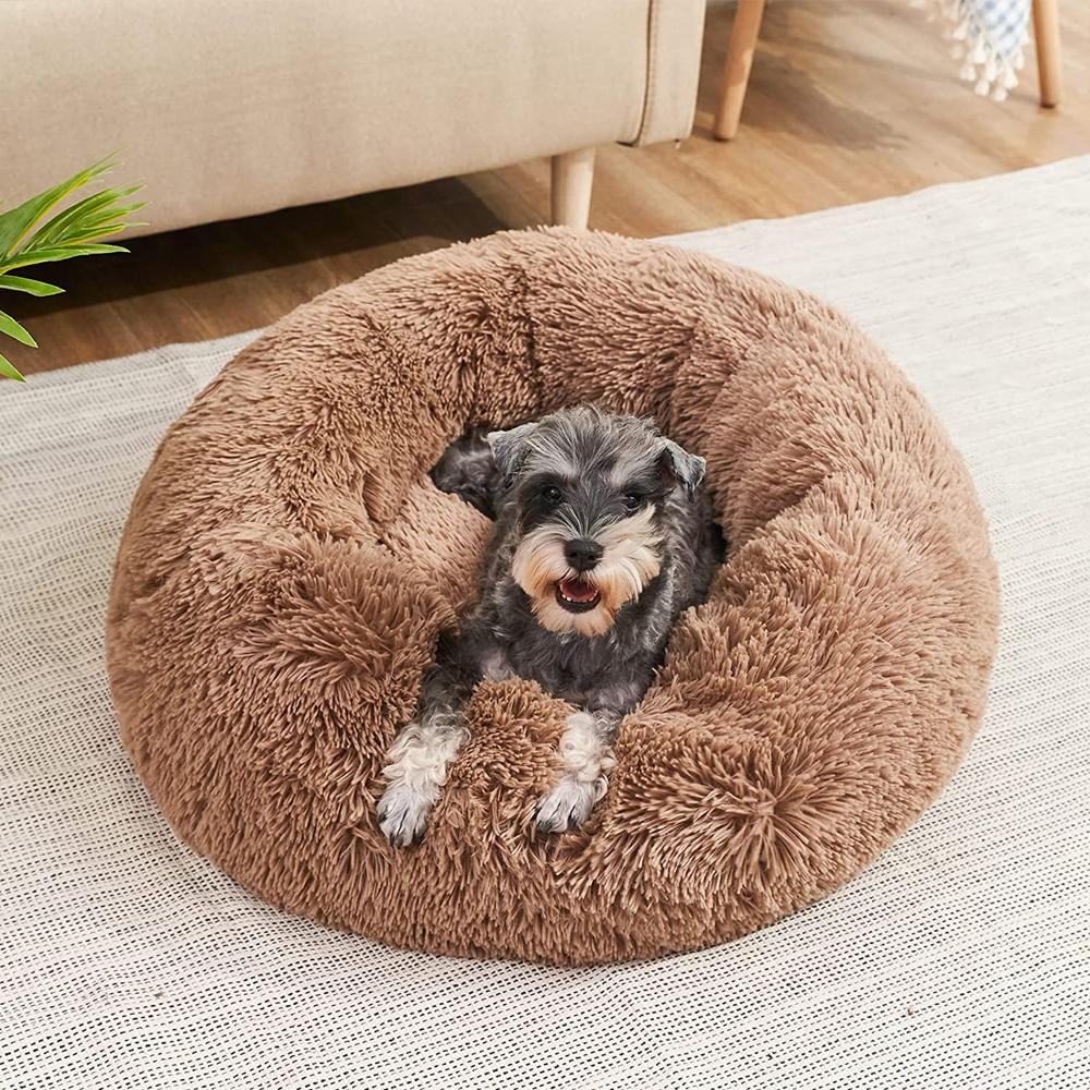40-90cm 6 Sizes Round Pet Bed for Large Dog Bed Super Soft Cat Bed Plush Dog House for Medium Dog House Winter Warm Sleeping