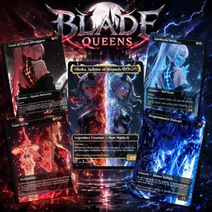 Blade Queens MTG Proxy Deck | 100 Card Commander Proxy | Anime Waifu Tribal Custom Deck | MTG Proxy Cards