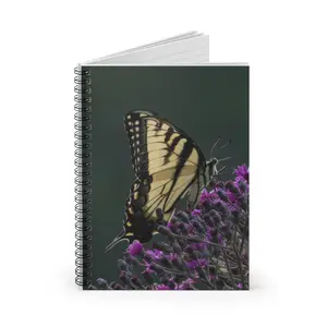 Butterfly Spiral Notebook, Tiger Swallowtail Journal, Ruled Line Notepad, Nature Lover Gift, Stationery Supplies, School Notebook