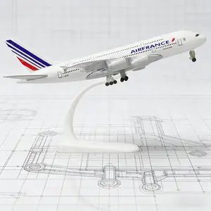 1:300 Scale Airbus A380 Superjumbo Die-Cast Metal 20cm Large Detailed Model Diecast Collectible Collector Display Piece for Adult Men Perfect Christmas Birthday Gift for Aviation Enthusiasts