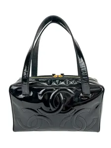 Pre-owned CHANEL Patent Leather Shoulder Bags Black Patent Coco Bag