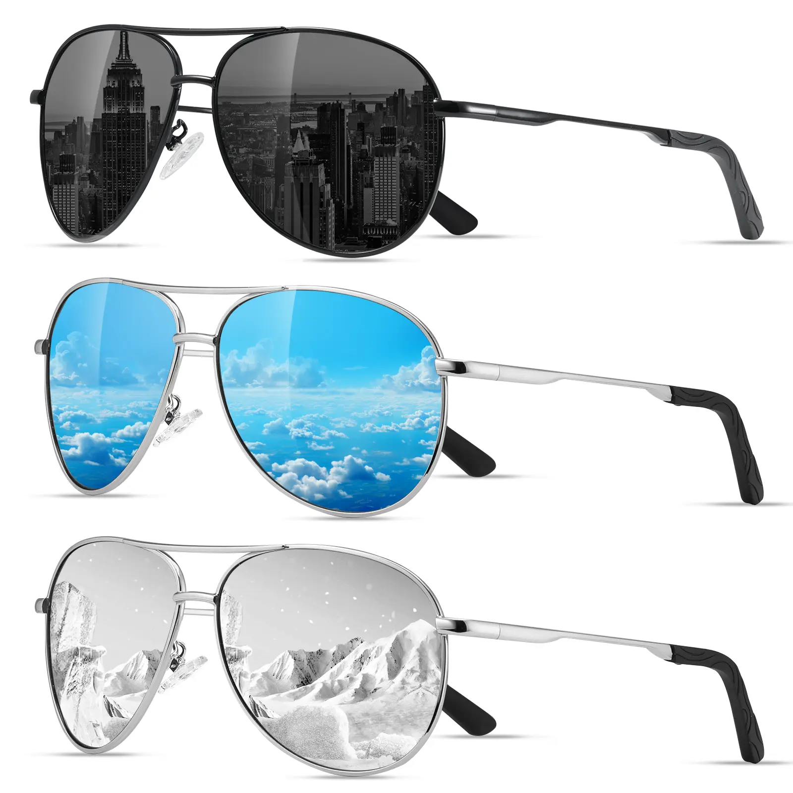 black black+silver blue+silver silver