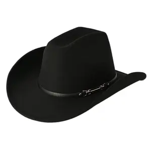Cowboy Hats for Women and Men with Wide Brim Felt Western Hats for Cowgirls and Cowboys