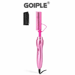 Goiple Electric Hot Comb for Black Hair, Wigs, Anti-Scald Design, Adjustable Temperature, Effortless Straightening