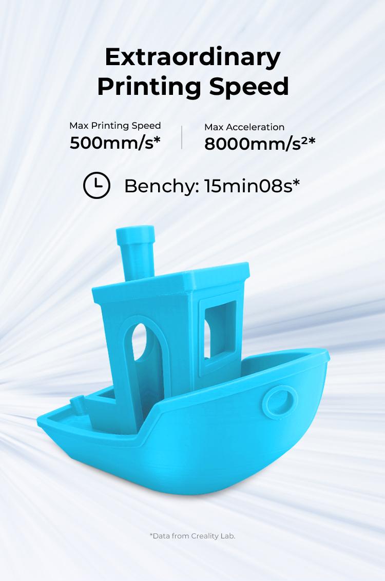 Creality Ender-3 V3 KE 3D Printer - Fused Deposition Modeling Technology, 500mm/s Max Printing Speed and X-axis Linear Rail
