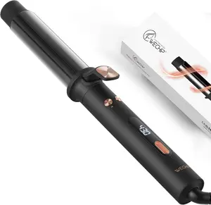 Webeauty Automatic Rotating Curling Iron, 1.25 Inch Self Curling Wand, 5.5 Inch Extra Long Tourmaline Ceramic Barrel, Fast Heating Ionic Hair Curler Adjustable Temperature for Long Hair Styling