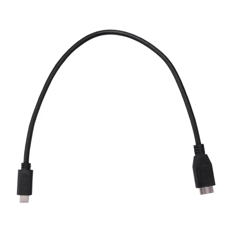 USB 3.1 Type-C Male to USB 3.0 Micro-B Male Hard Drive Data Cable for Tablets, Phones Type C Charging Black