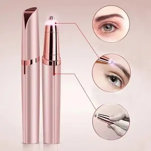 USB Rechargeable Portable Electric Eyebrow Trimmer Pen for Women Painless Precision Hair Remover Safe Shaver Razor Tool for Face