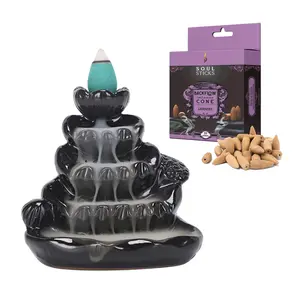 Spring Garden Backflow Burner with Lavender Backflow Cones Set