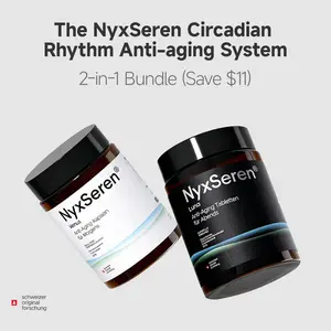 NyxSeren Circadian Rhythm Anti-aging System | End "Tired & Wired" Cycle | Venus (AM Energy) + Luna (PM Repair) | 30-Day Protocol | Swiss Science
