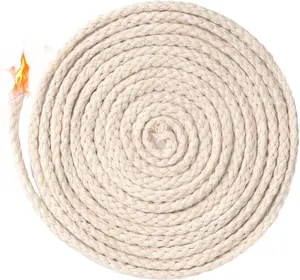 32.8 Ft Cotton Wicks for Oil Lamps, 1/8 in Braided Round Candle Wicks Replacements for Oil Candles, Candlemaking, Candle Supplies (10 m)