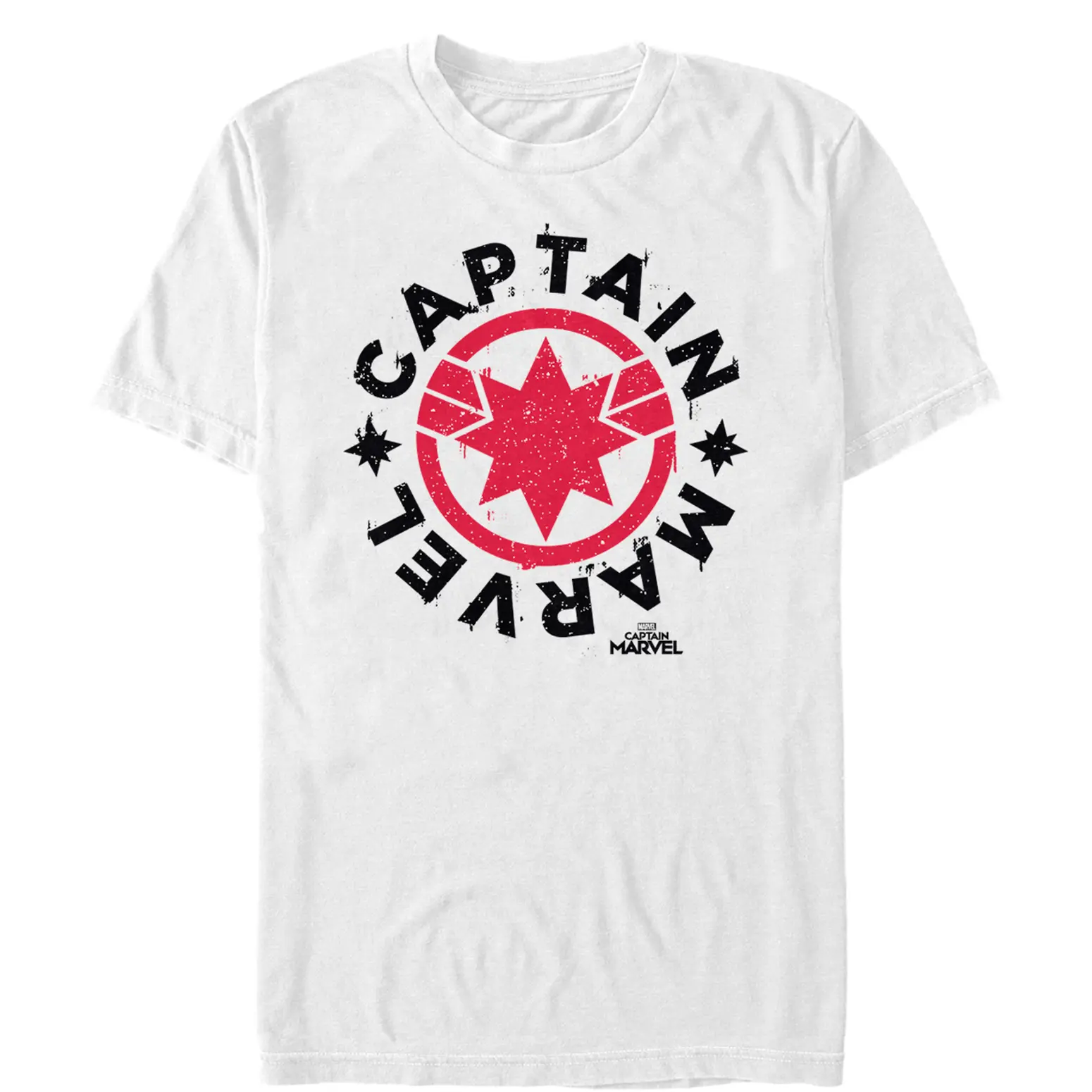 Men's Marvel Captain Marvel Star Symbol Circle T-Shirt