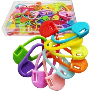 120 count Mix Color Knitting Markers Crochet Clips Crochet Pins Bulk Stitch Markers Locking Stitch Knitting Place Markers DIY Craft Plastic Safety Pins Weave Stitch  Clip Counter