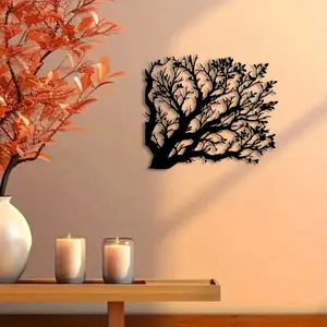 1pc Branches Metal Wall Art, Branches Statue Mural, Perfect for Bedroom Headboard, Serene Space, Organic Decor, Housewarming Decor, Ideal Gift for Organic Style Lovers,Perfect For Halloween/Christmas/Easter decor.