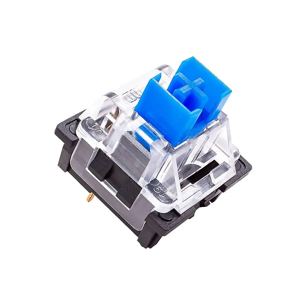 OUTEMU Blue Switches 3-pin Tactile Clicky 50gf - DIY  for Mechanical Gaming Keyboard - 20 Pack with 1  Puller
