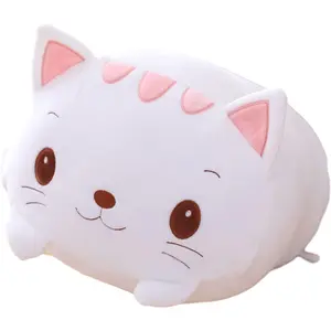 Cute Plush Cat Stuffed Squishy Animal Cat Cylindrical Body Cat Pillow,Super Soft Cat Hugging Toy Pillow Kids Kawaii Sleeping Cat Pillow Gifts for Bedding Decor or Home Decor
