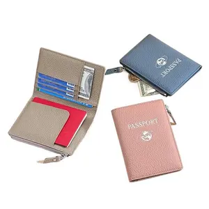Genuine Leather RFID Blocking Organizer for Passports, Cards & Tickets, Multi-Purpose Home & Travel Storage Pouch