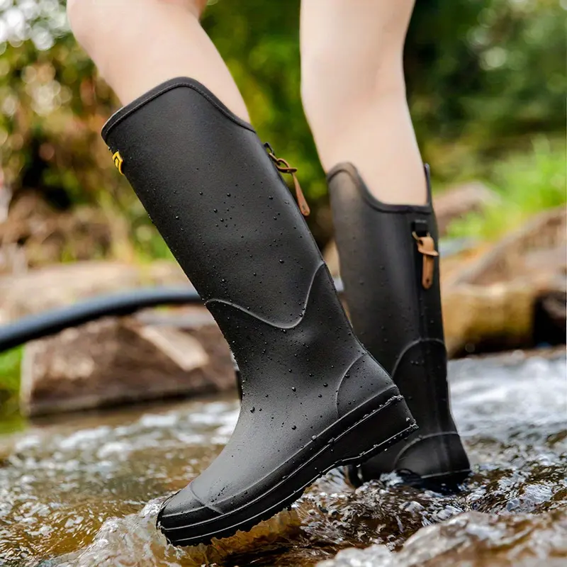 [Anti-Slip Water Shoes] High Quality Anti-Slip Water Shoes | Fashion Thick-Soled High-Top Couple Rain Shoes Camping Wading Work Hiking Fishing