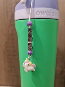 Personalized Unicorn Owala Bottle Charm - Custom Name Tag Accessory for Owala and Stanley Water Bottles