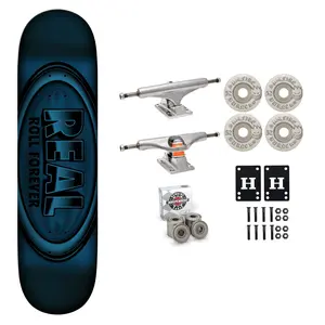 Real Skateboard Blue Foil DBX Basalt 8.5" Independent Spitfire Premium Kit