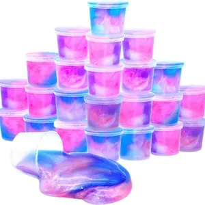 24/48Pcs Colorful Starry Sky Slime DIY Kit, Squishies, Non-Sticky Scented Toy, Perfect for Birthday Parties and Classes, Fun Party Gift (colors Random)