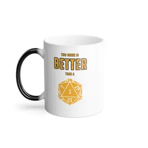Color Morphing Mug - Dungeons and Dragons Fun Saying, Novelty Coffee Cup, Magic Tea Mug, Geeky Gift, Gamer Mug, Heat Sensitive Mug