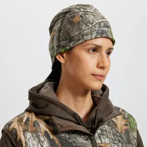LOOCU Women Camo Beanie and Vest Hat FashionSkull Cap Cuffed Beaniewith Fleece Softshell Fleece Lined Hip-hop for Cold Weather