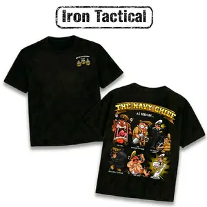 Iron Tactical U.S. Navy  Graphic T Shirt Men's Retro Military Tactical Logo U.S. Navy Graphic Tee Outdoor Sports Apparel Gift Men